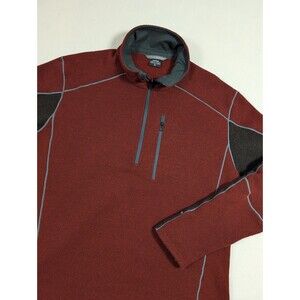 Kuhl Interceptr 1/4 Zip Fleece Pullover Sweater Mens XL Red 3111 KE1 Gorpcore
